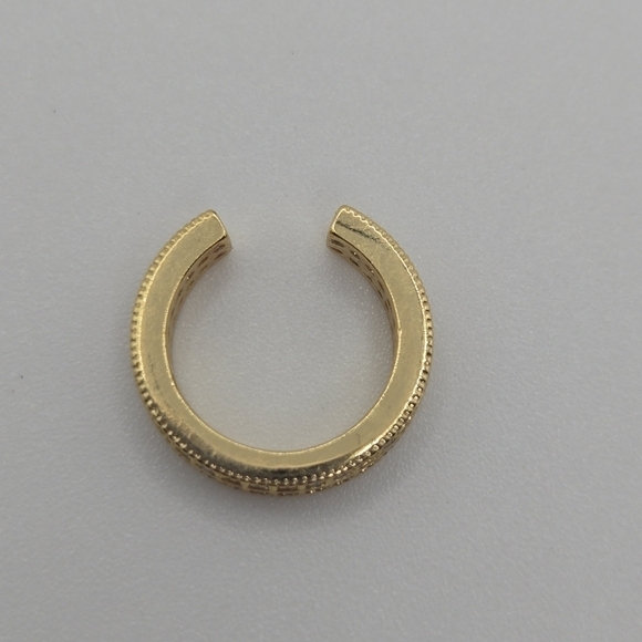 Melania Clara Gold Pave Crystal Double Band Ear Cuff - Picture 2 of 2